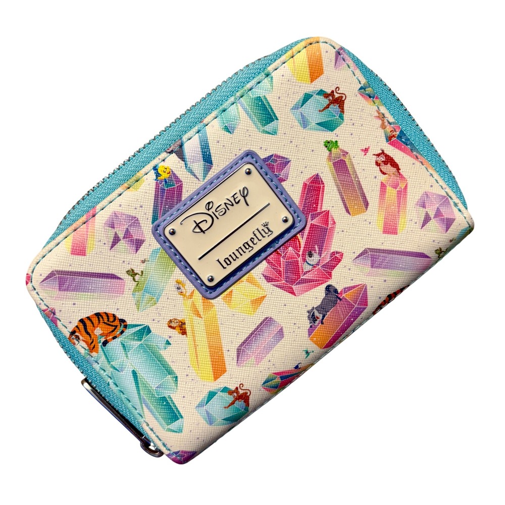 Disney Sidekick Loungefly Crystal Animal Print Zip Around Wallet